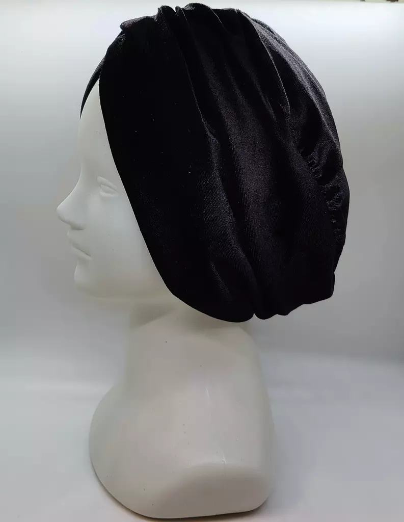 Turban-Velvet-Black