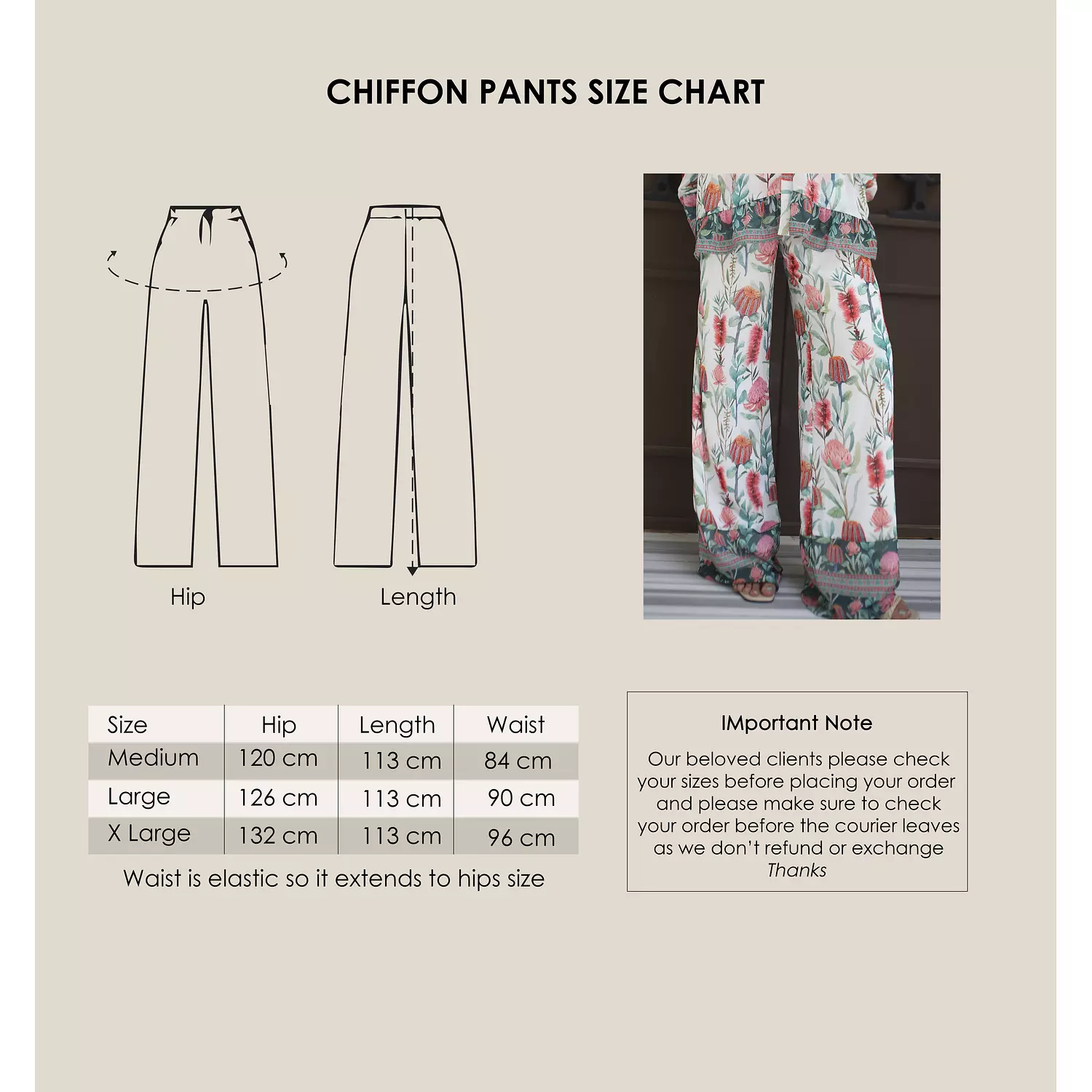 Flora Chiffon Pants 3