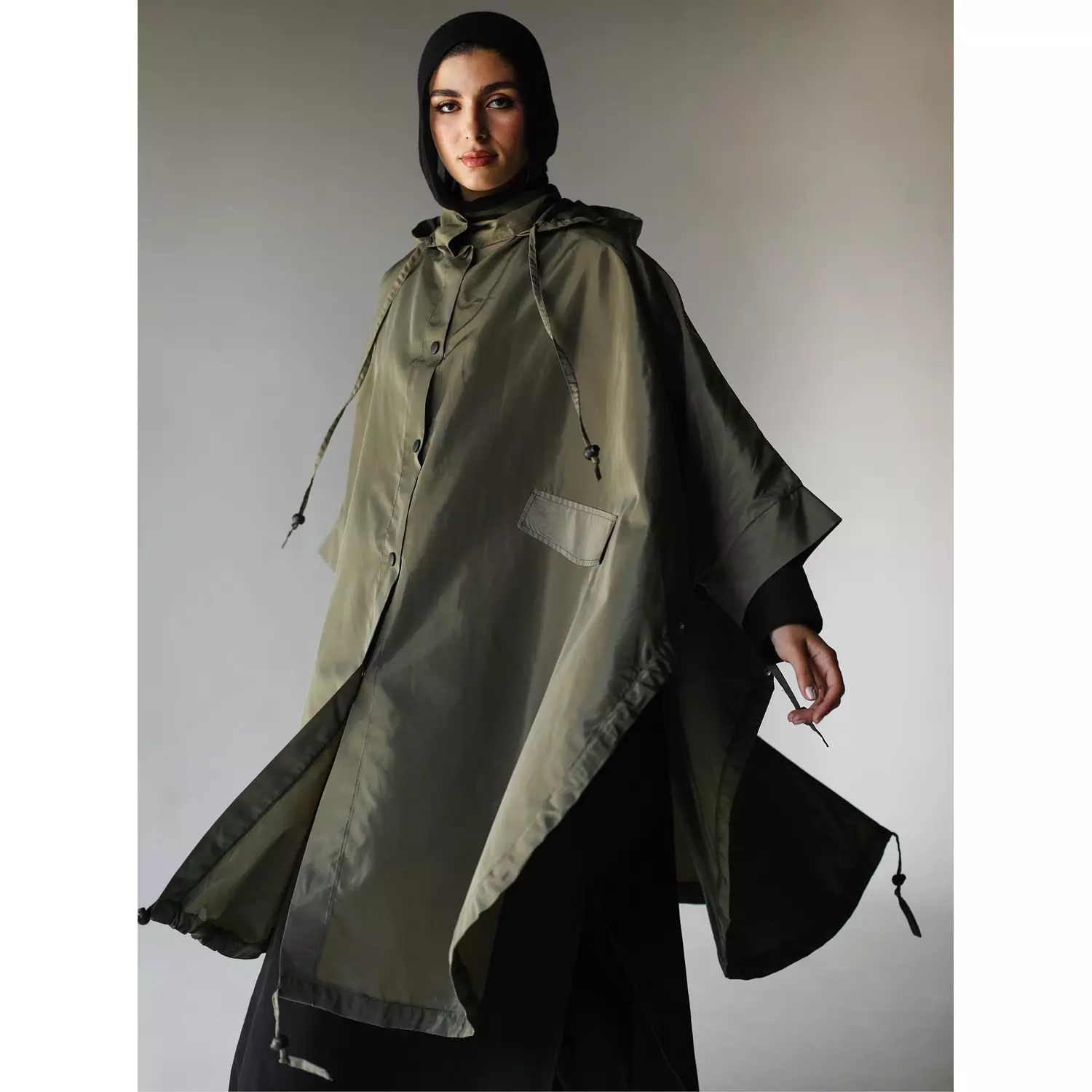 Olive Waterproof Poncho 0