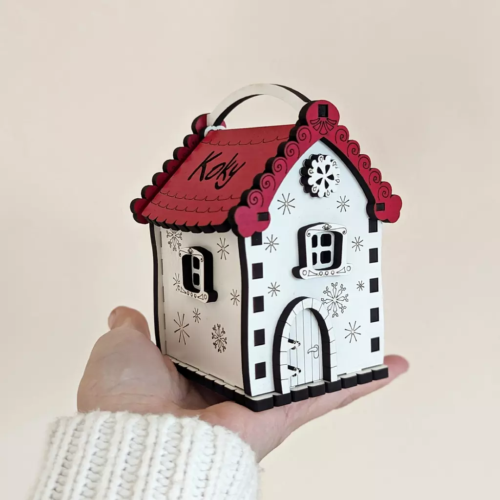 Personalized Christmas house & safe