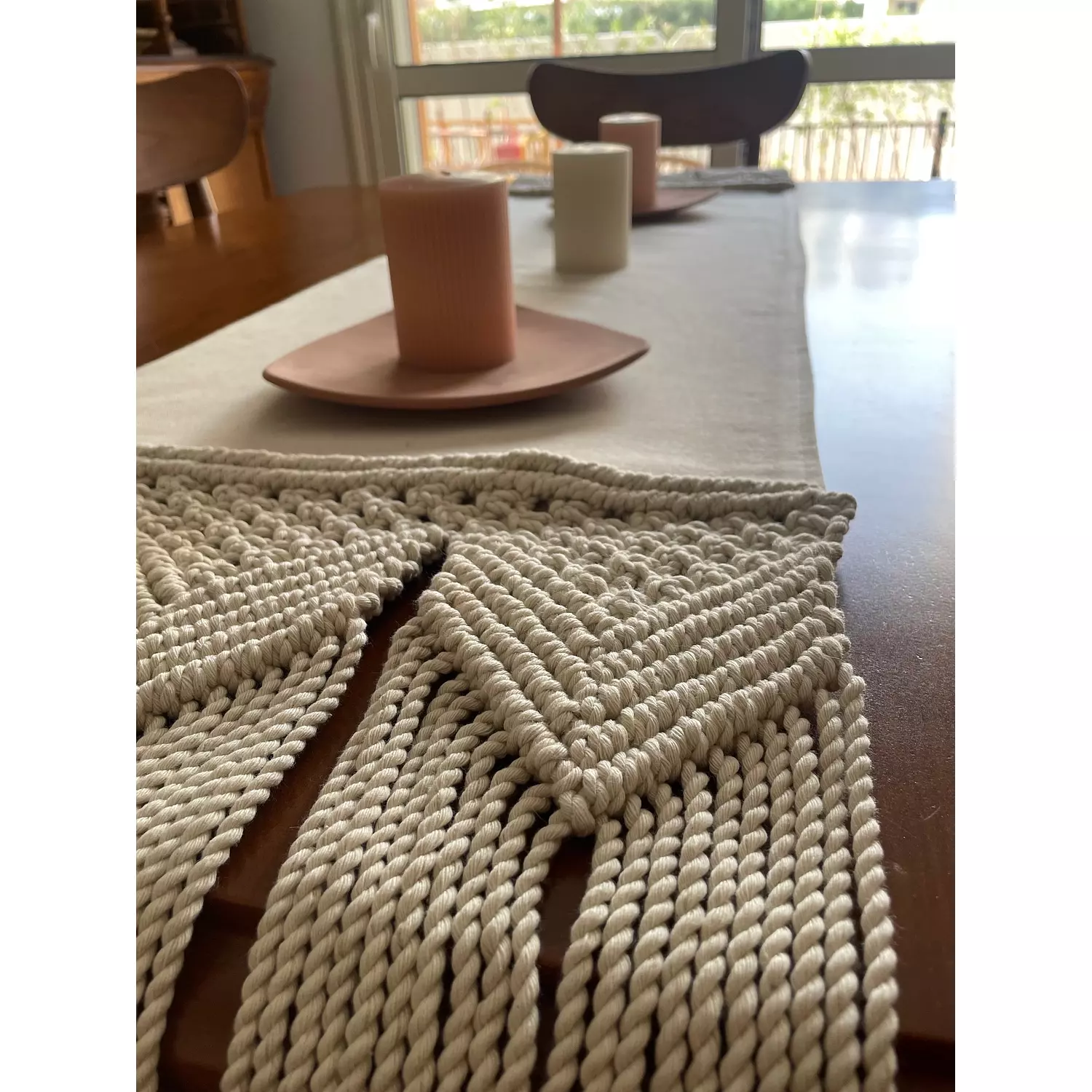 Arrows Macrame Table Runner 1