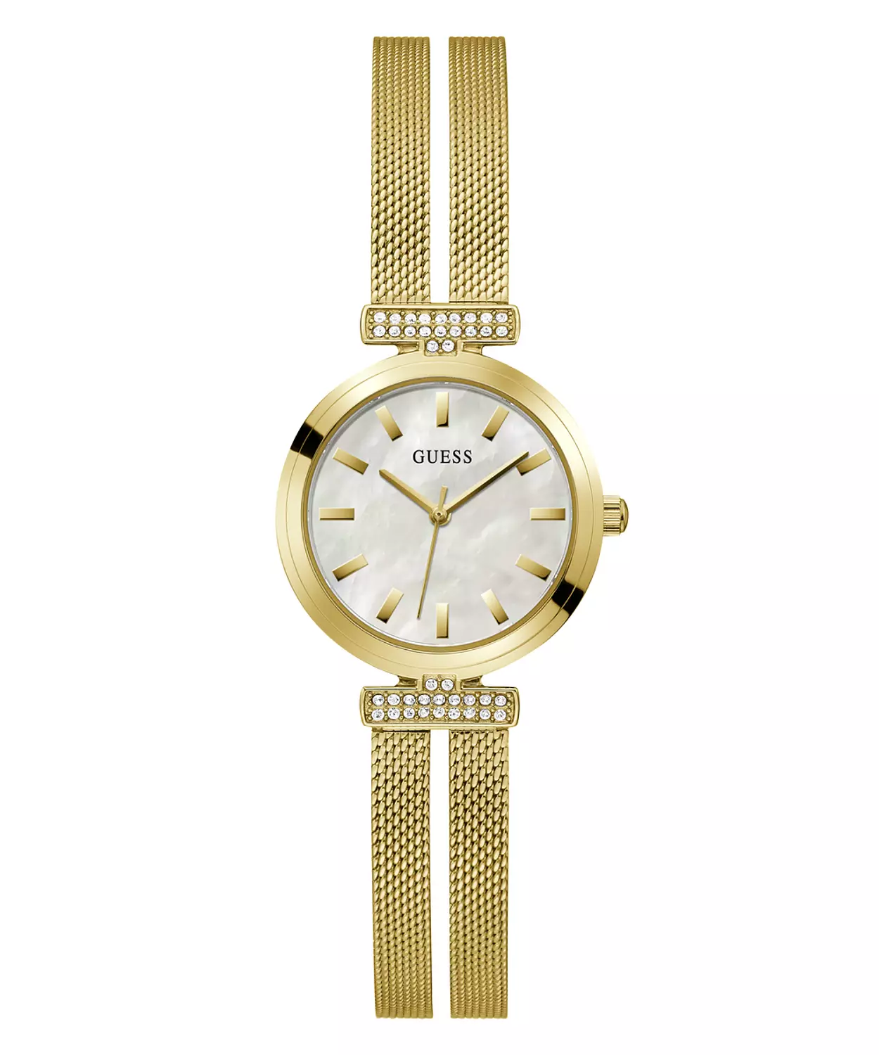 GUESS GW0471L2 ANALOG WATCH For Women Round Shape Gold Stainless Steel/Mesh Polished Bracelet 0