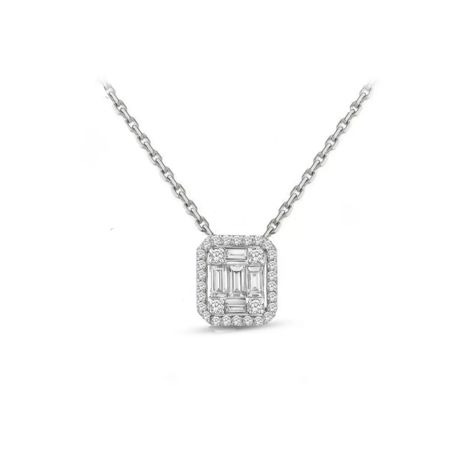 Emerald Cut Pendant - NP10-2nd-img