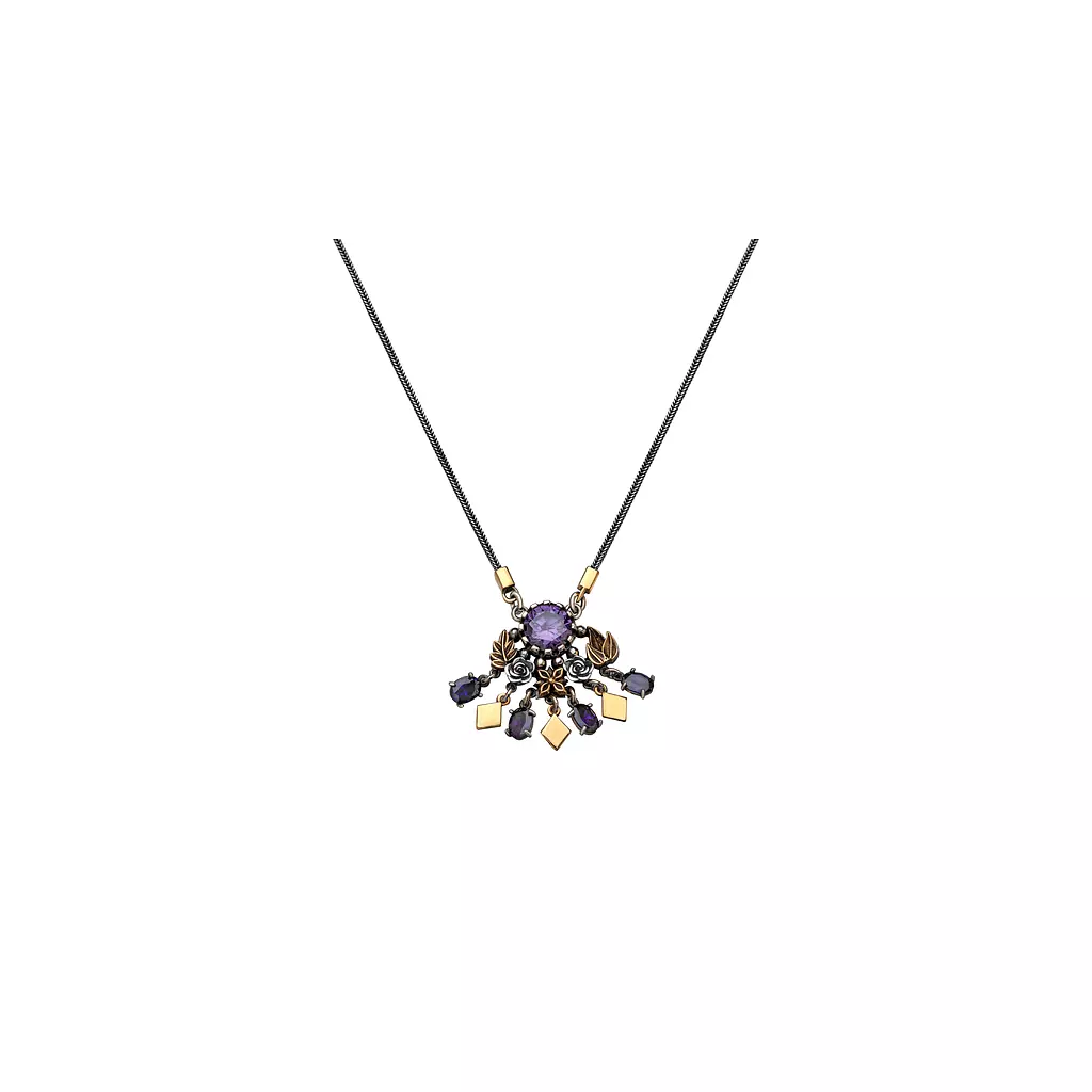 necklase with amethyst stone