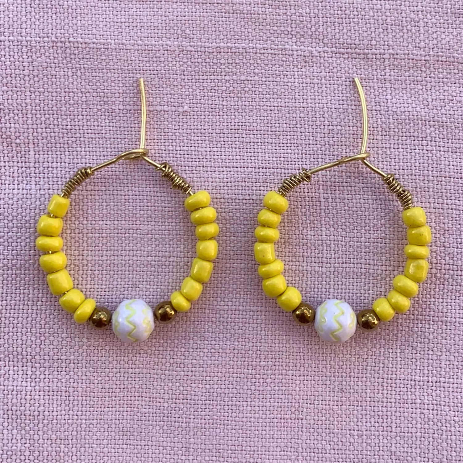 Beady hoop Earrings 5