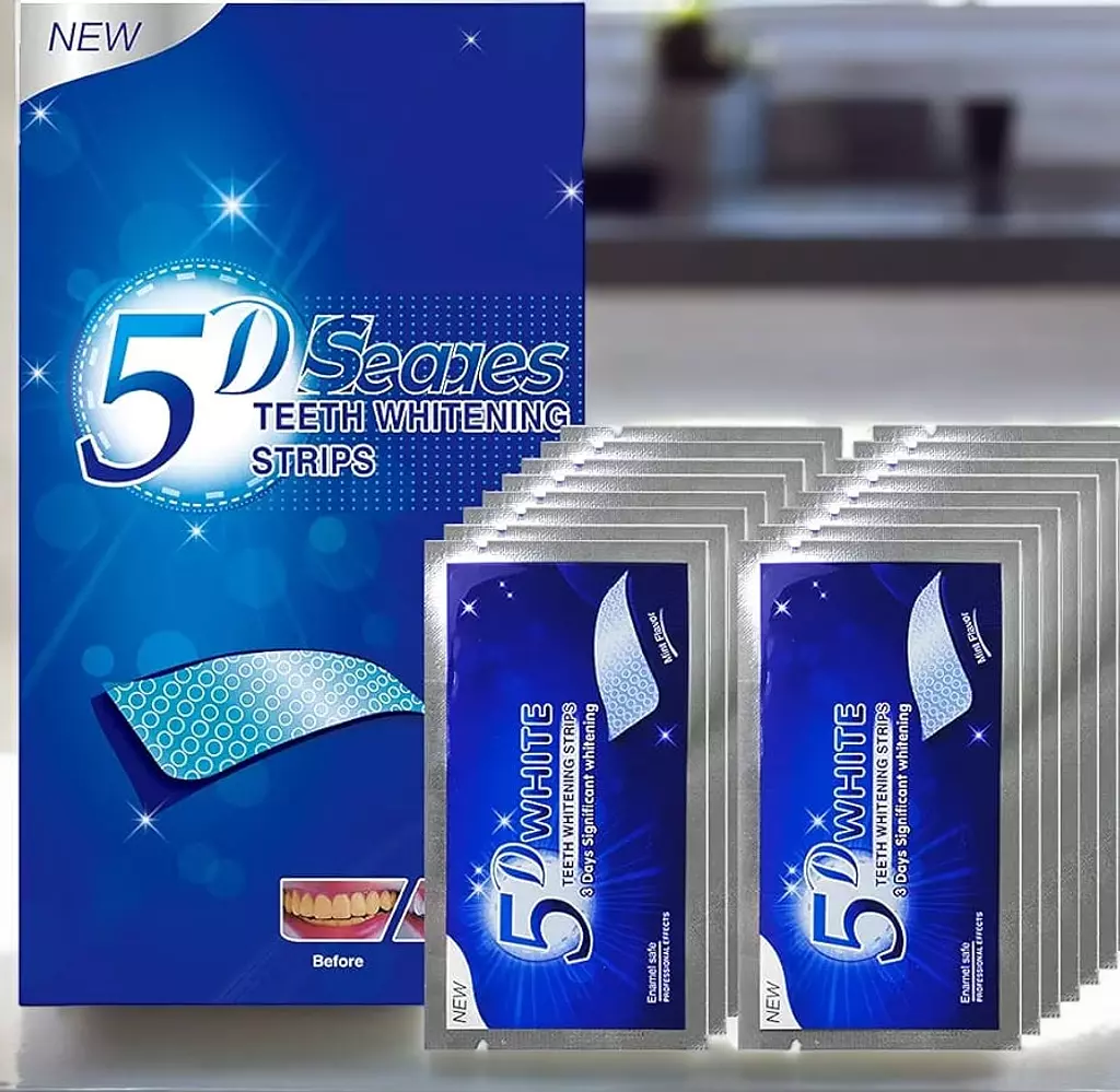 5D Teeth Whitening Strips - 10 pcs