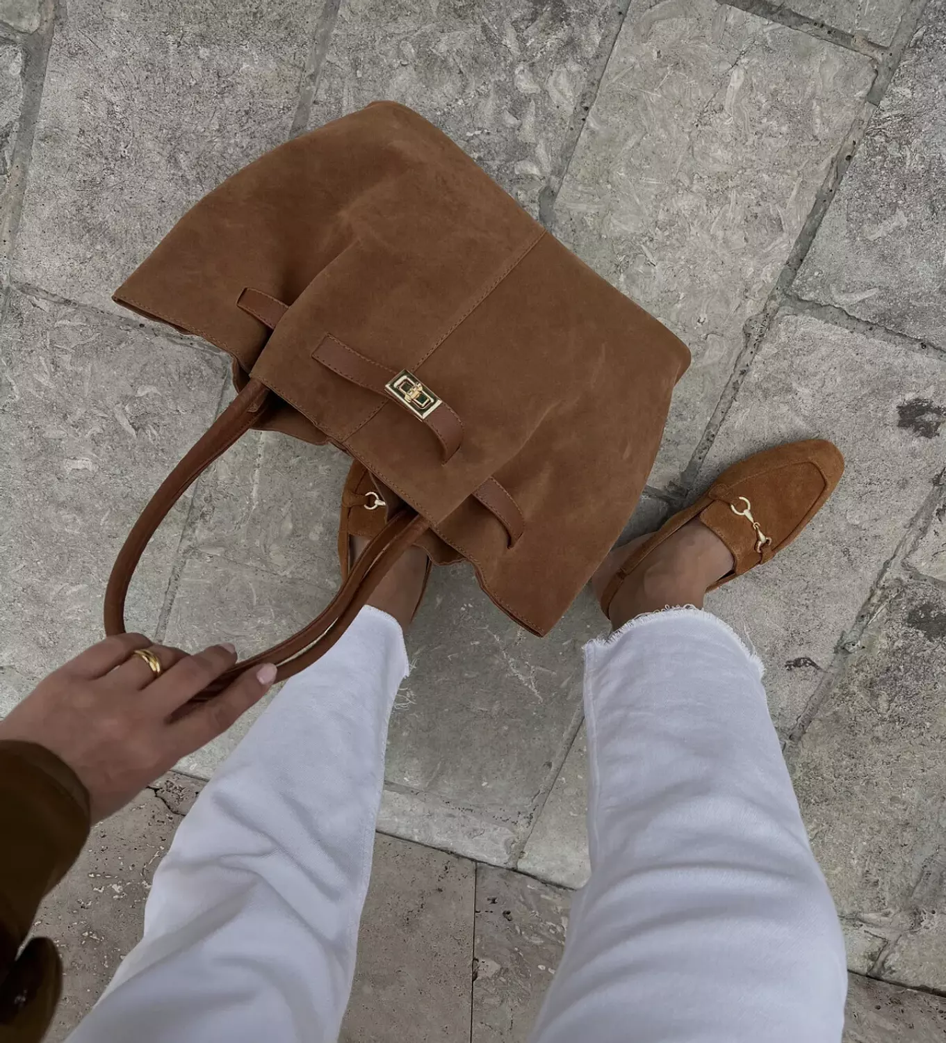 Sophia Suede Bag - camel 4