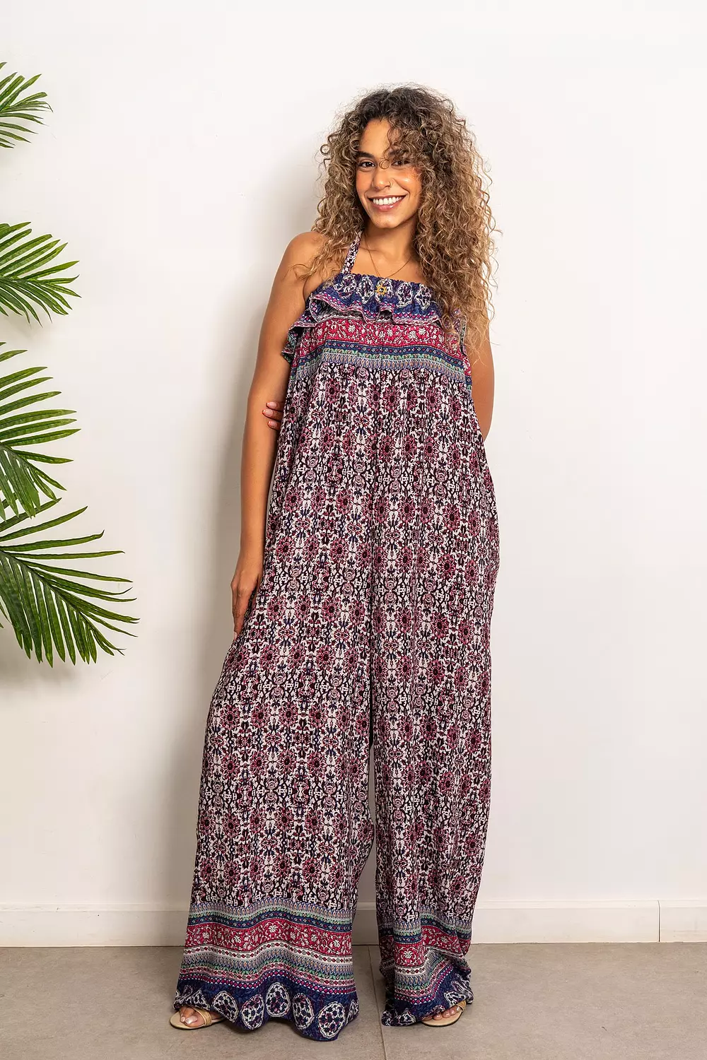 Printed Viscose jumpsuit hover image