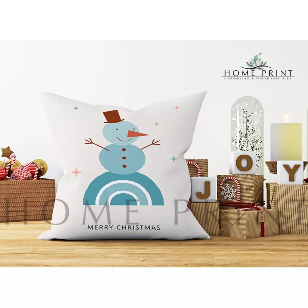 Snowman Christmas cushion