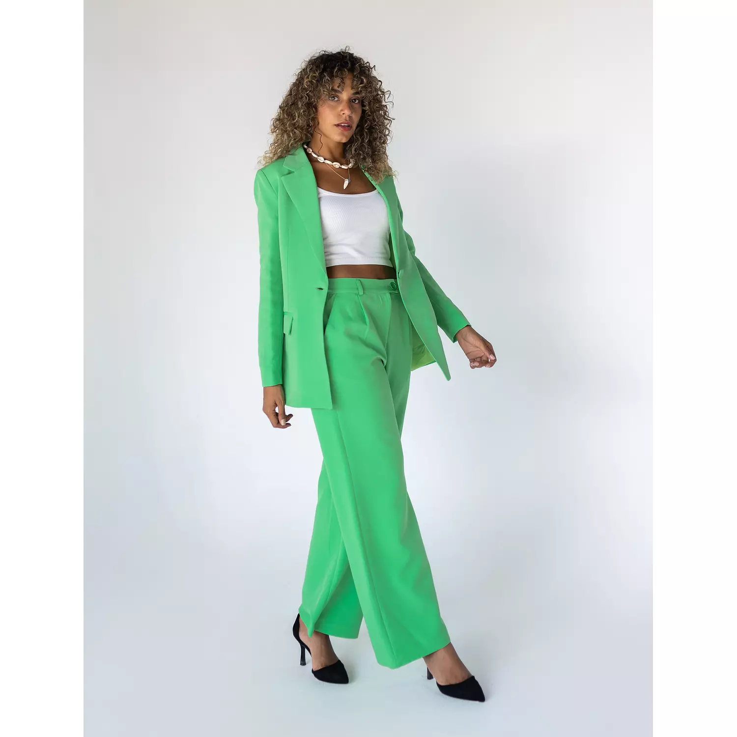 Emerald Wide-leg Straight Mid Pants 6