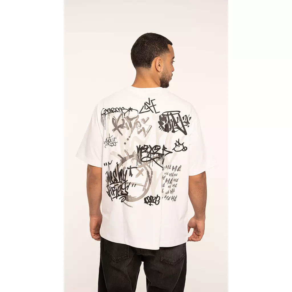 Graffiti unisex white tee