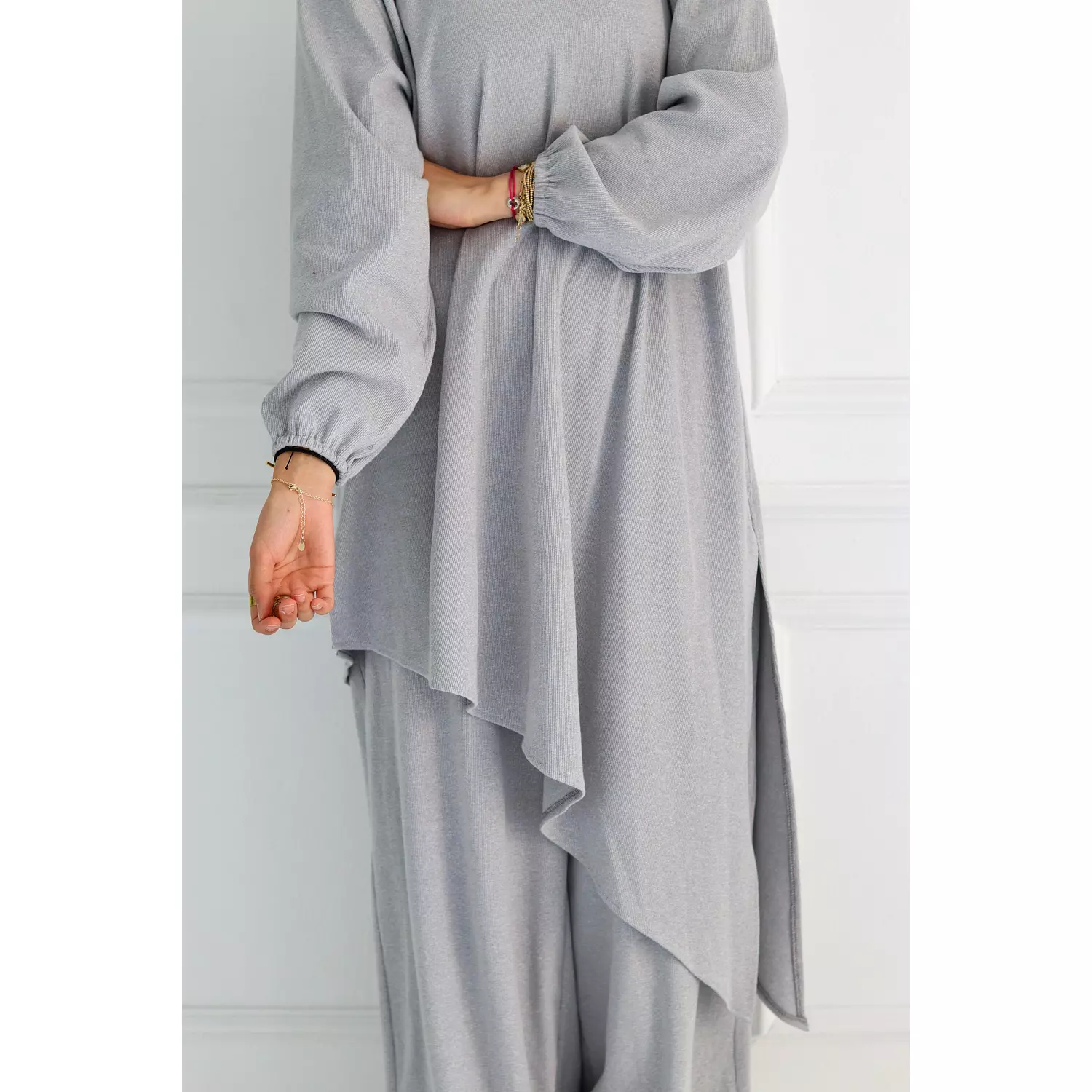 Light Grey Set Tunic & Pants 16