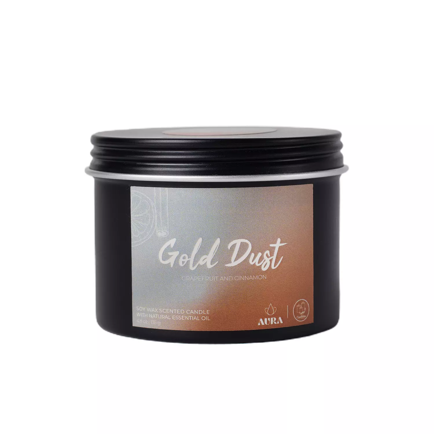  "Gold Dust" Soy Wax Scented Candle by AURA 135 gm inspired by Paco Rabanne "One Million".-2nd-img