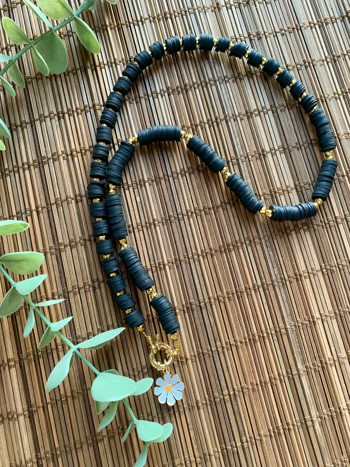 Black Jamaica & Charm Necklace ( Stock ) 1