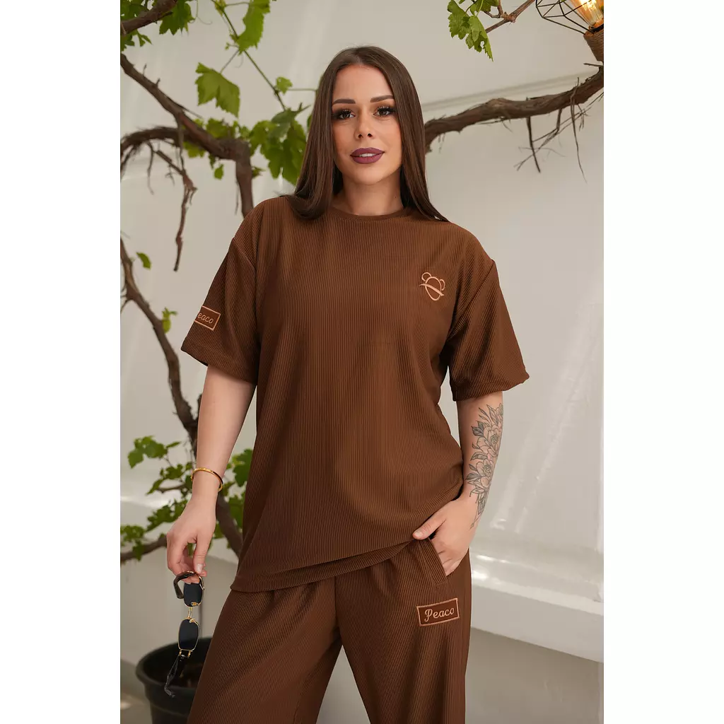 Brown unisex t-shirt 