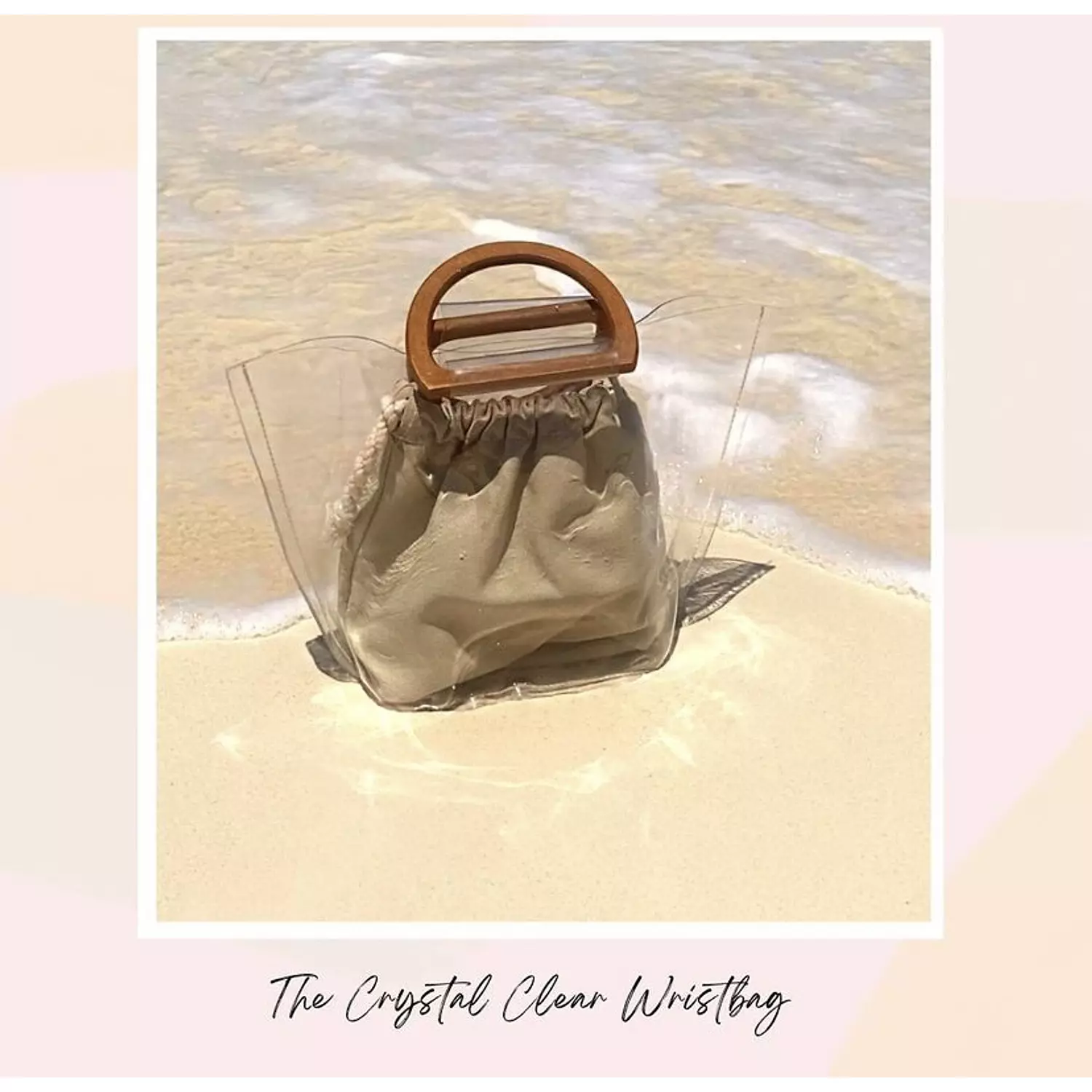 Crystal Clear Wood Wrist Bag  7