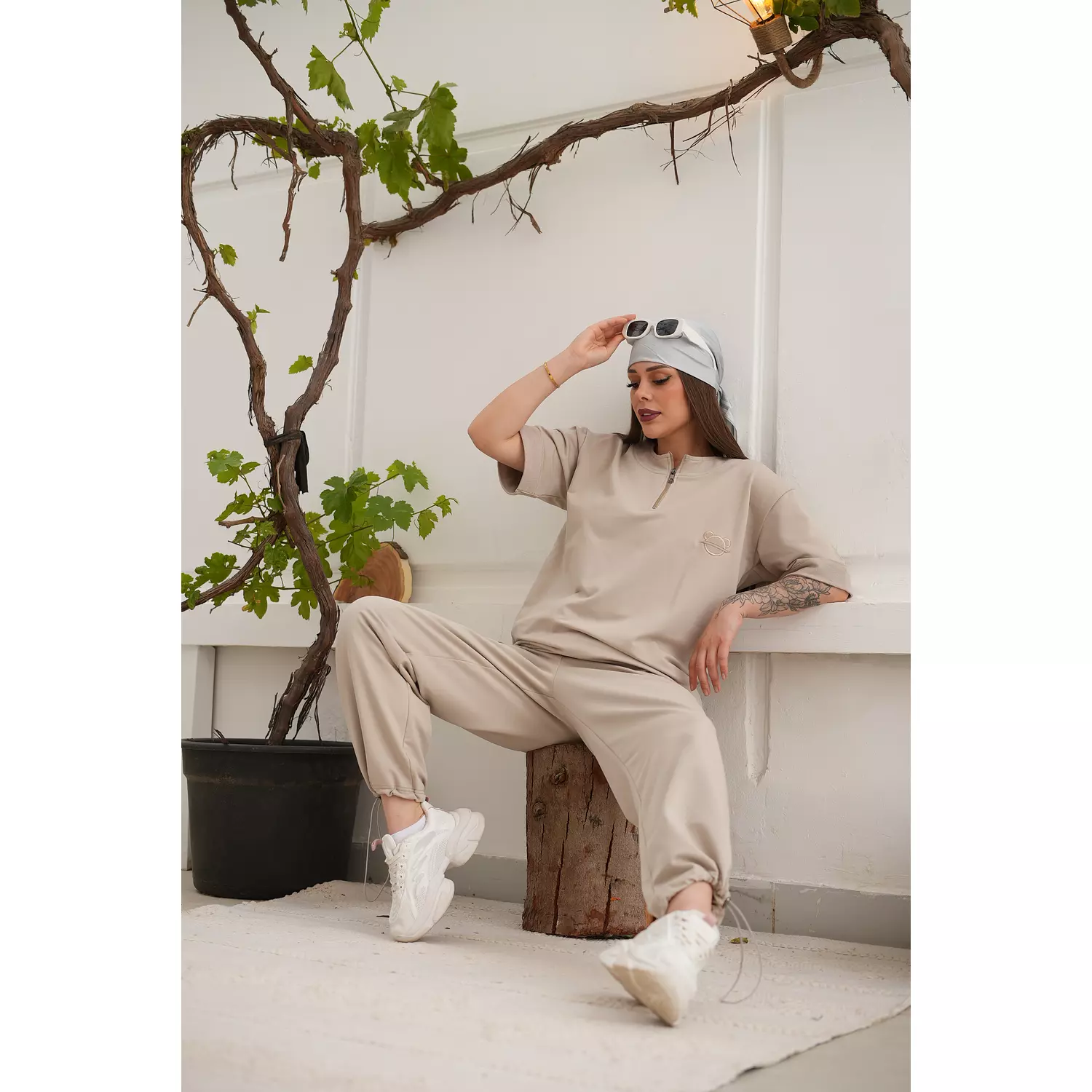 Beige unisex basic set    4