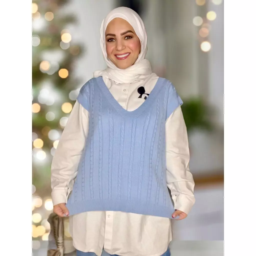 Knitted Vest - Baby Blue