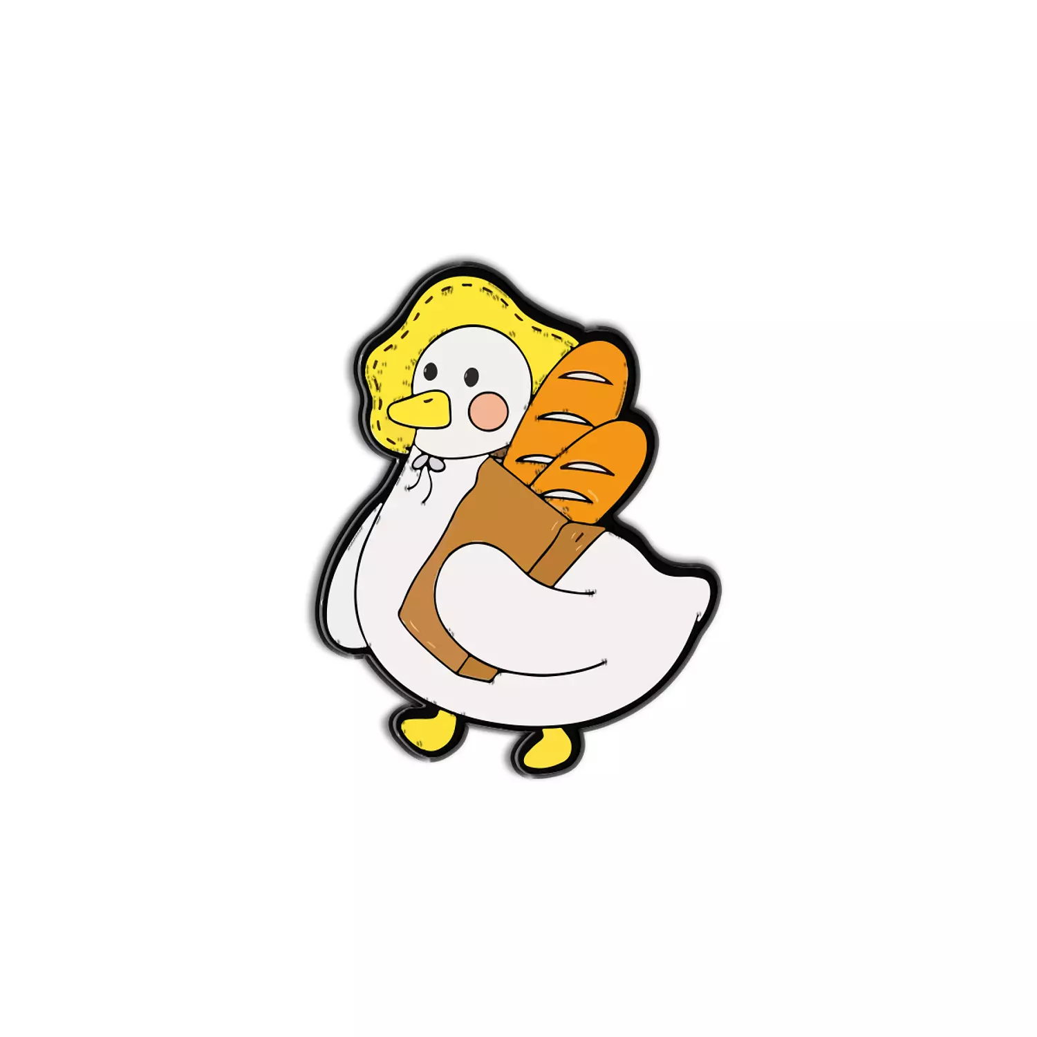 Duck 🦆 with bread 🥖 hover image