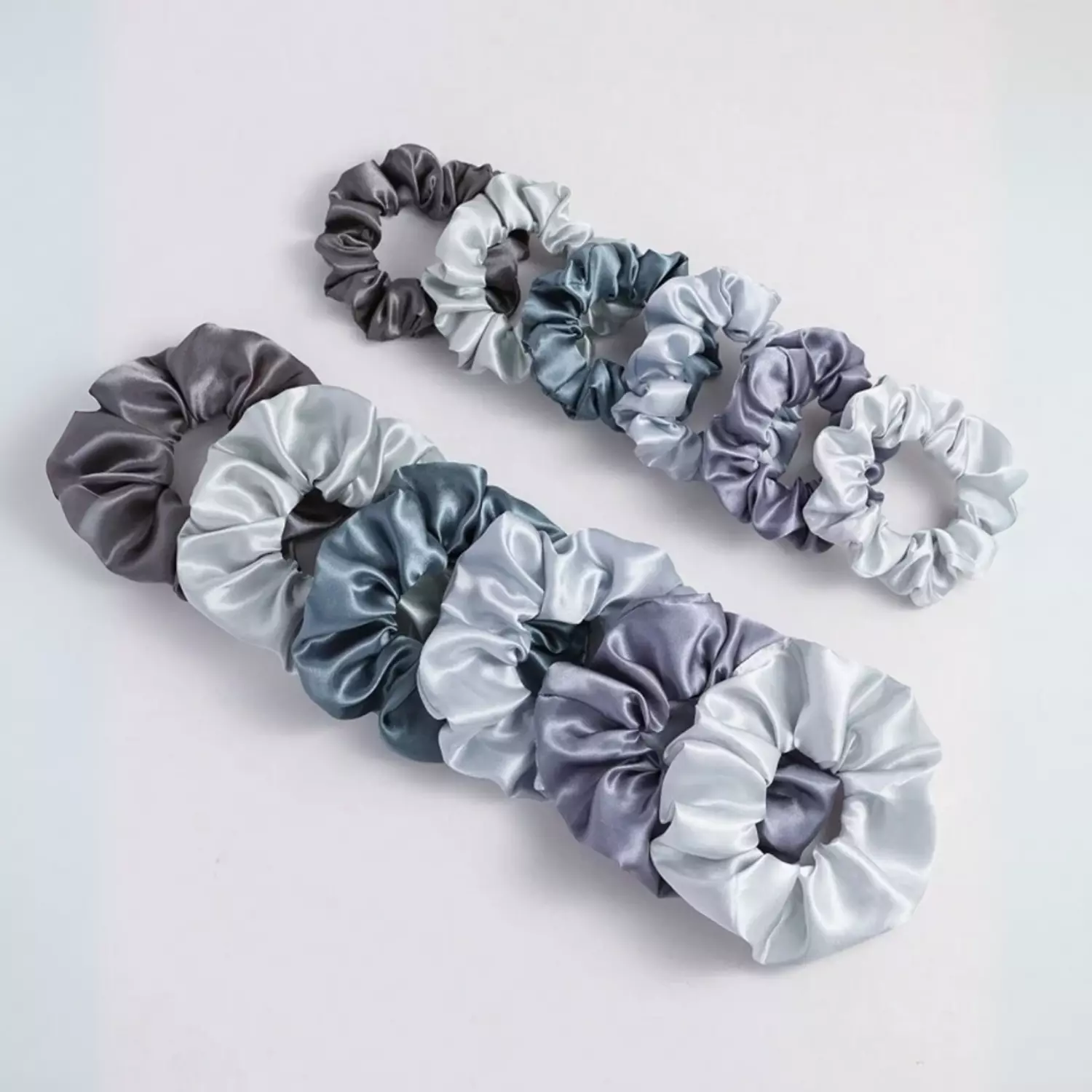 2 Pc Satin Scrunchies Set 4