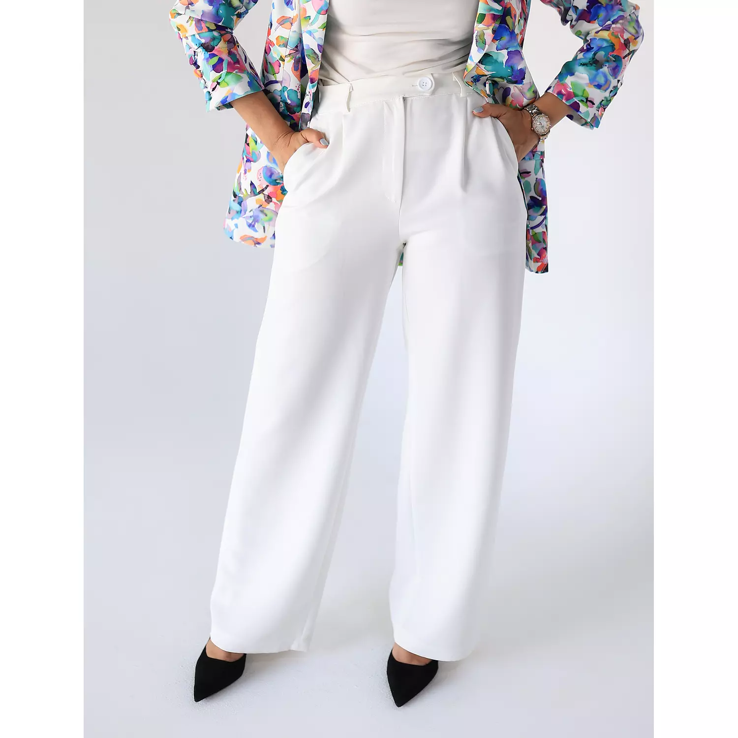 Coconut Wide-leg Straight Mid Pants 4