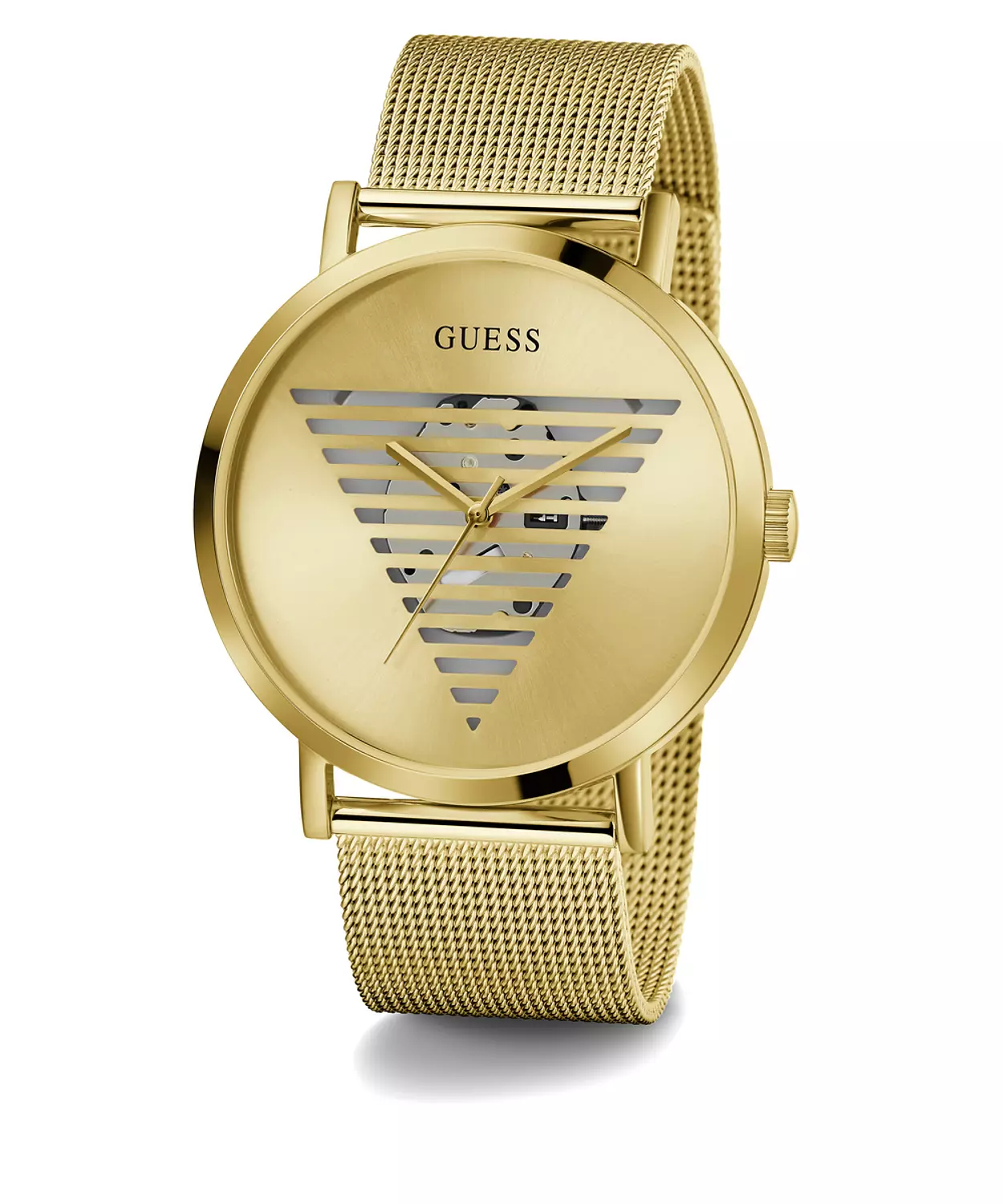 GUESS GW0502G1 ANALOG WATCH For Men Round Shape Gold Stainless Steel/Mesh Polished Bracelet 1