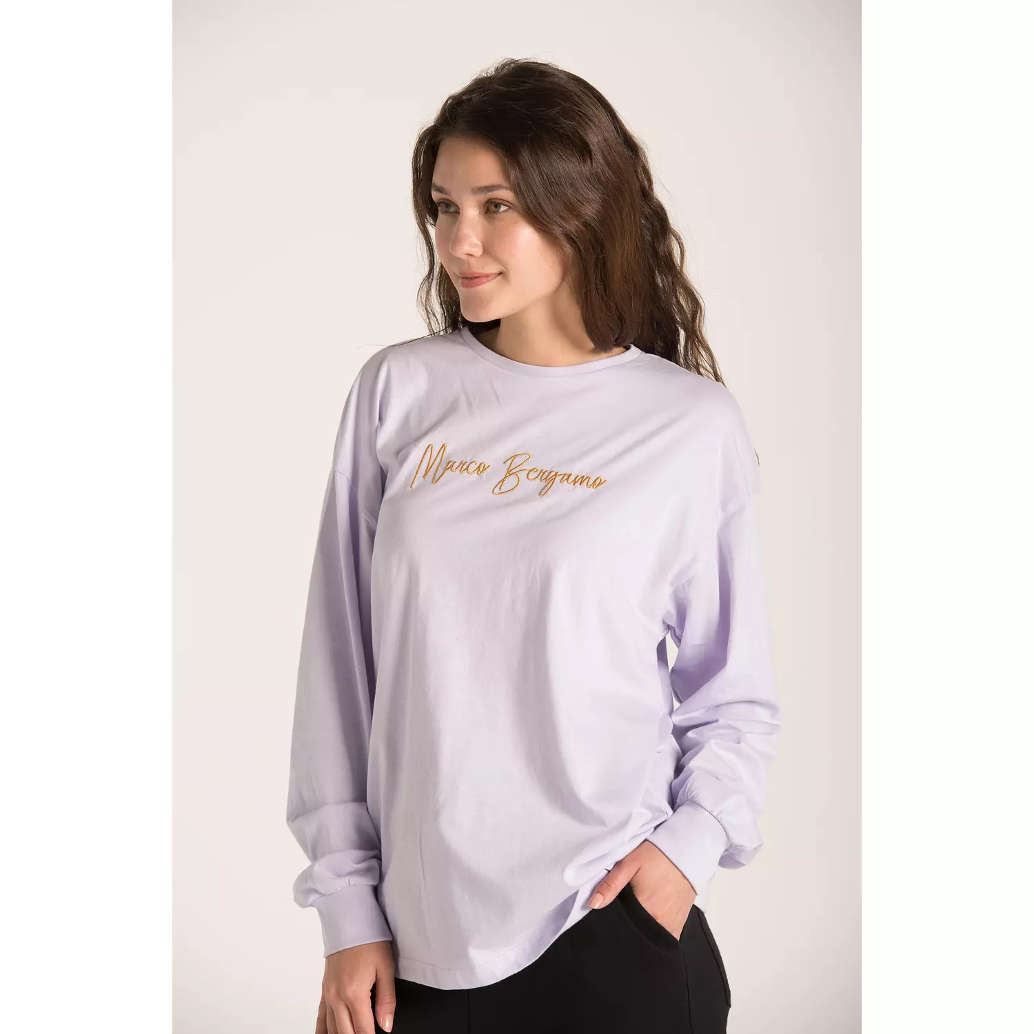 LONG SLEEVE TEE RIBBED CUFF hover image