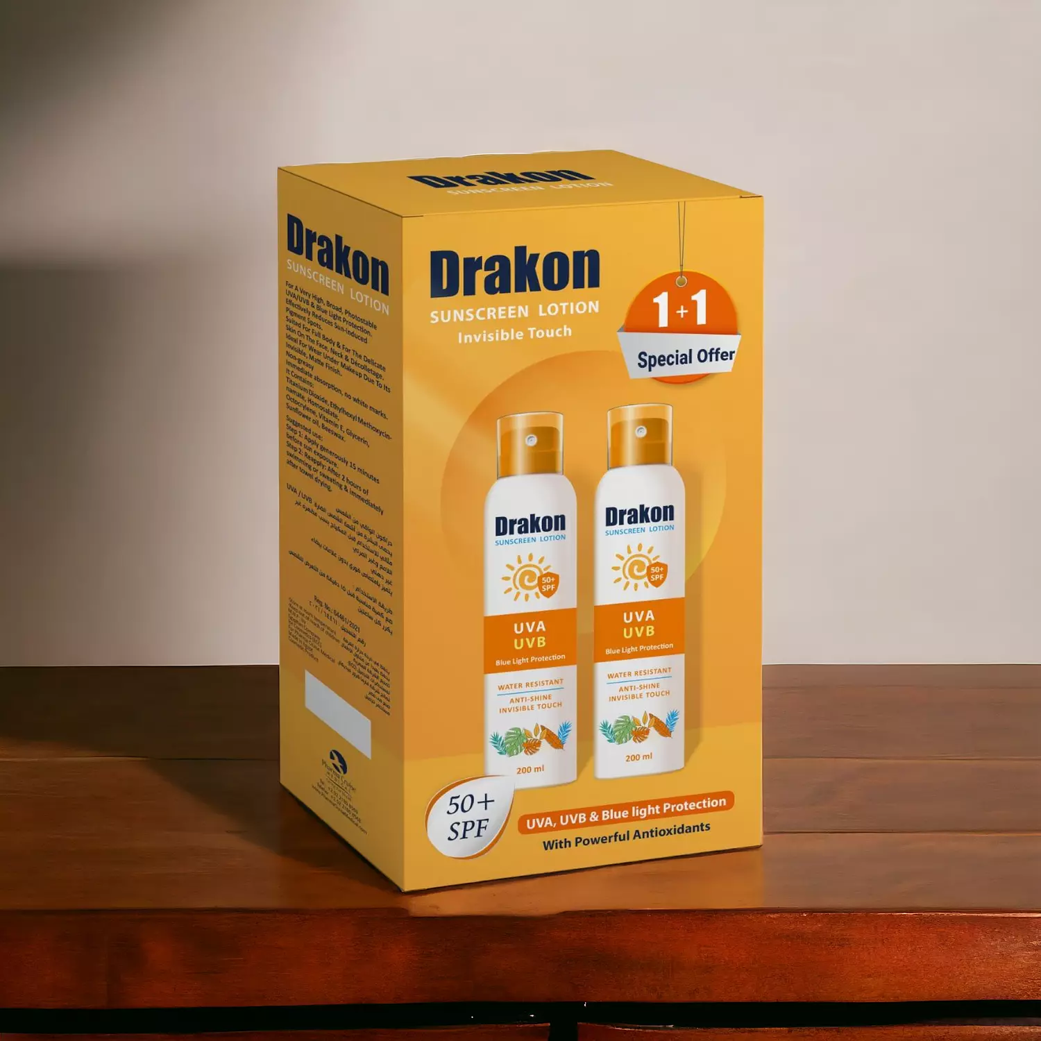 Drakon Sunscreen Lotion 1+1 Special Offer - 200 ml hover image