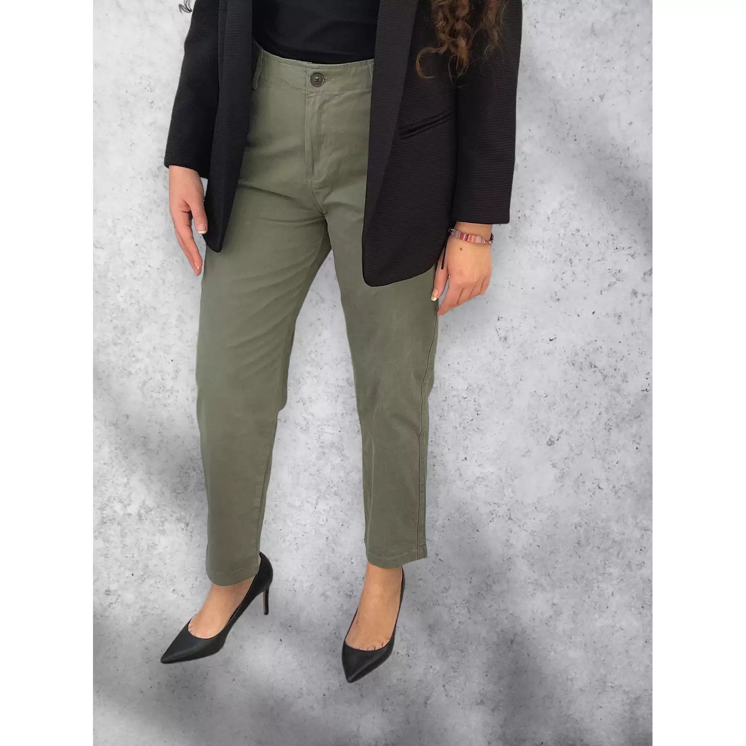 Formal Gabardine pants Boss olive 1