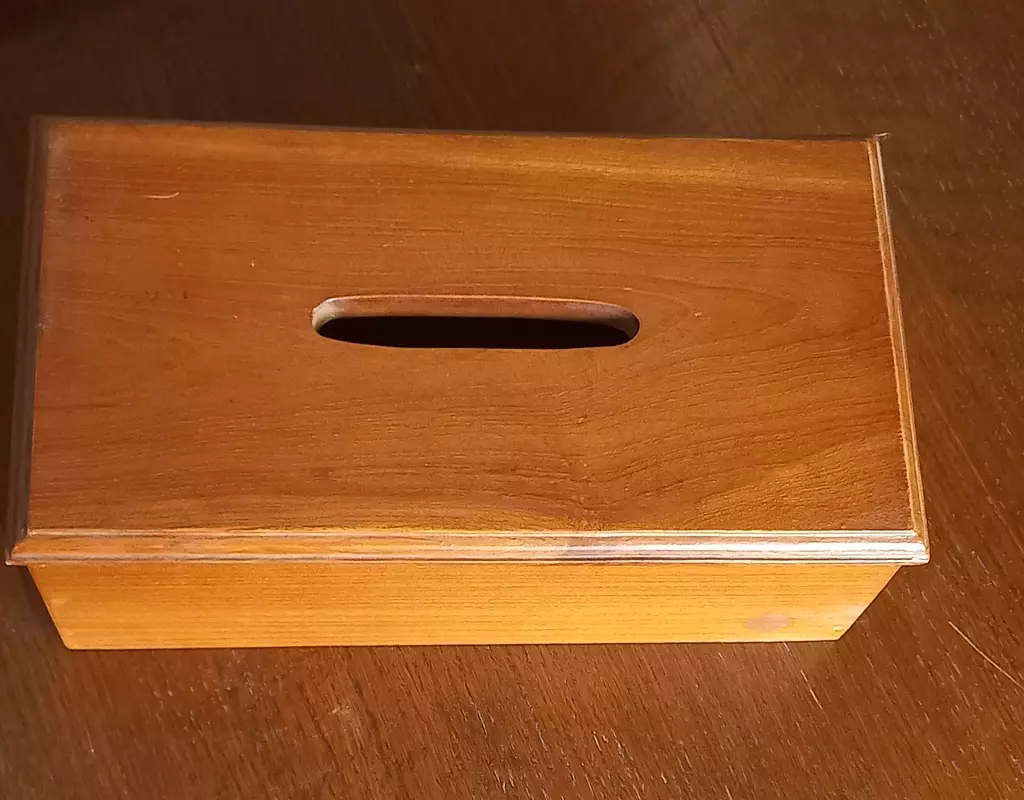 Teak Wood Tissue Box 