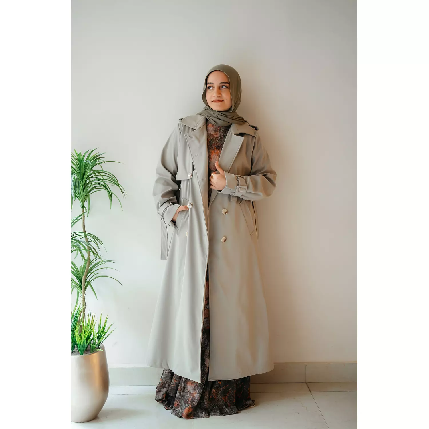  6-Buttons Long Trench Coat 25