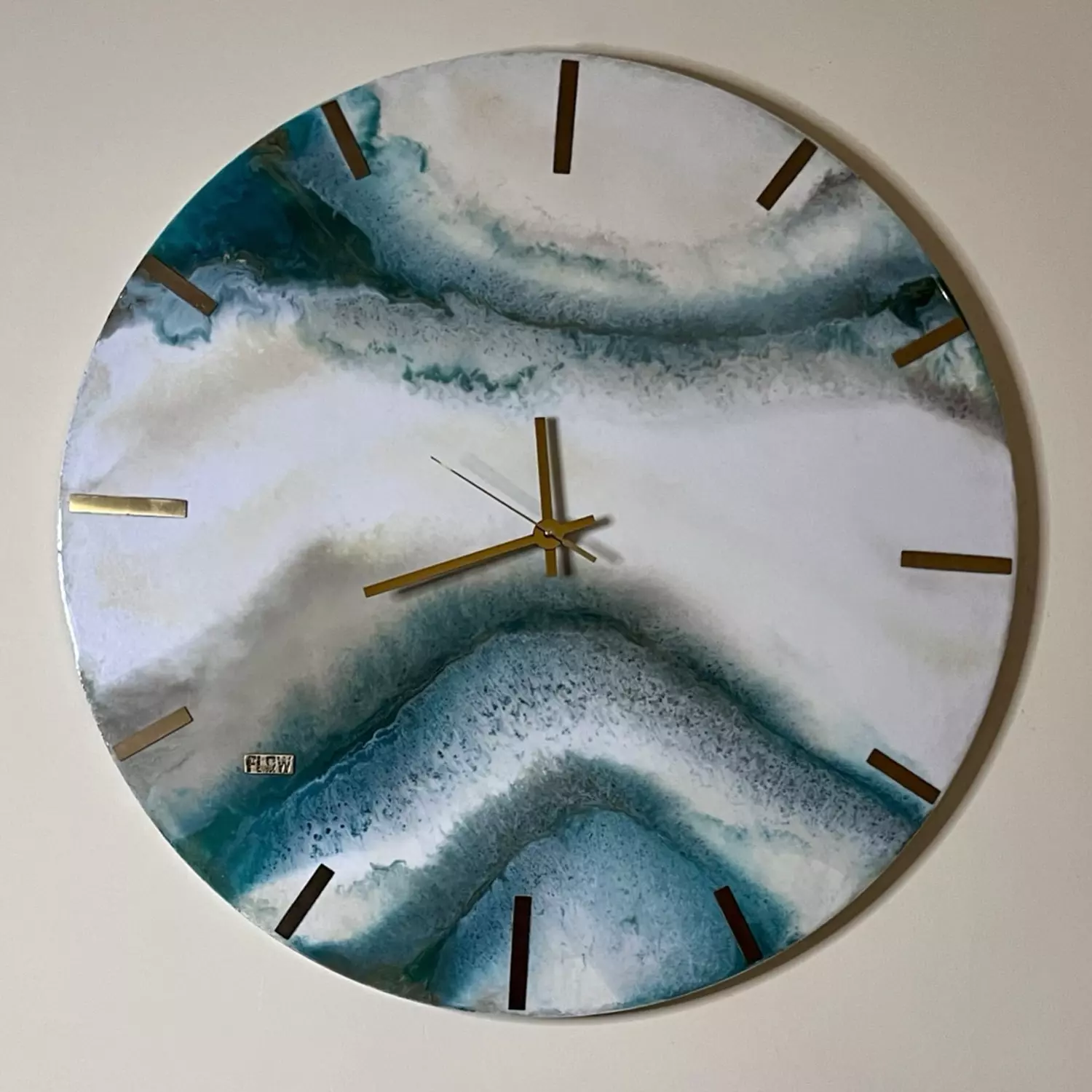 Marble Round Clock 2