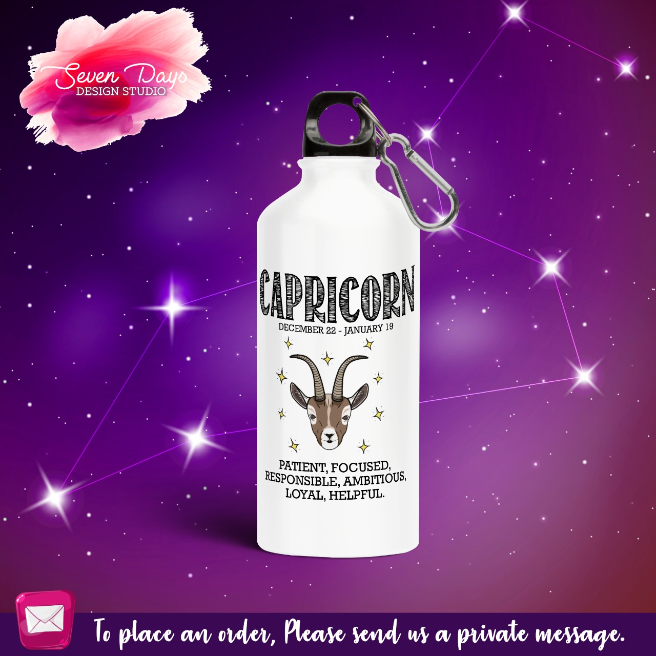 Capricorn Mug, Bottle or Travel Mug 2