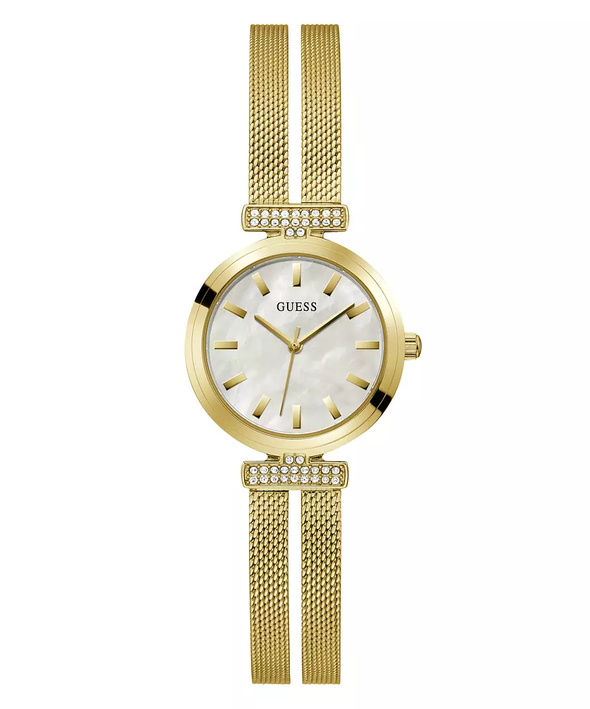 GUESS GW0471L2 ANALOG WATCH For Women Round Shape Gold Stainless Steel/Mesh Polished Bracelet