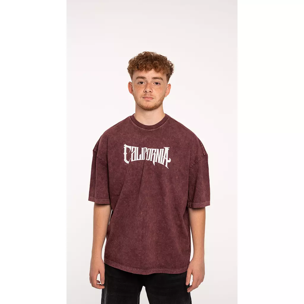 Callifornia unisex washed brown tee