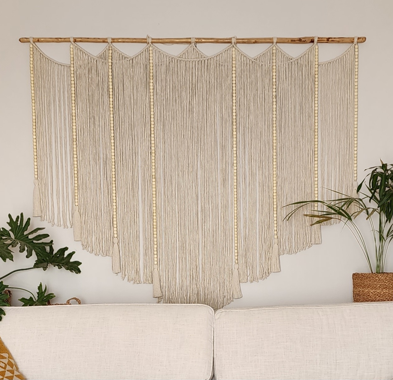 White Beads Wall Hanging