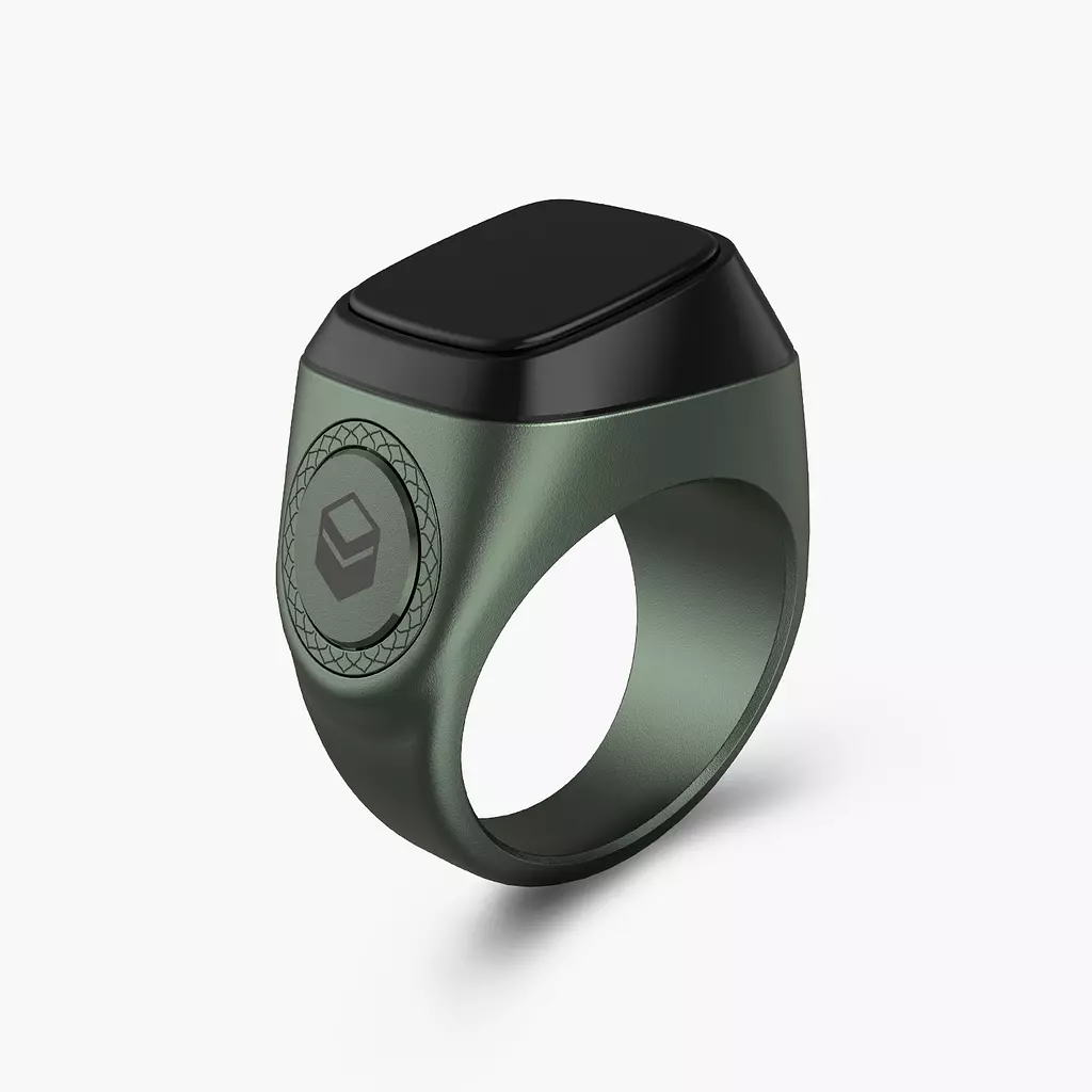 Dark Green Zikr Ring M02 