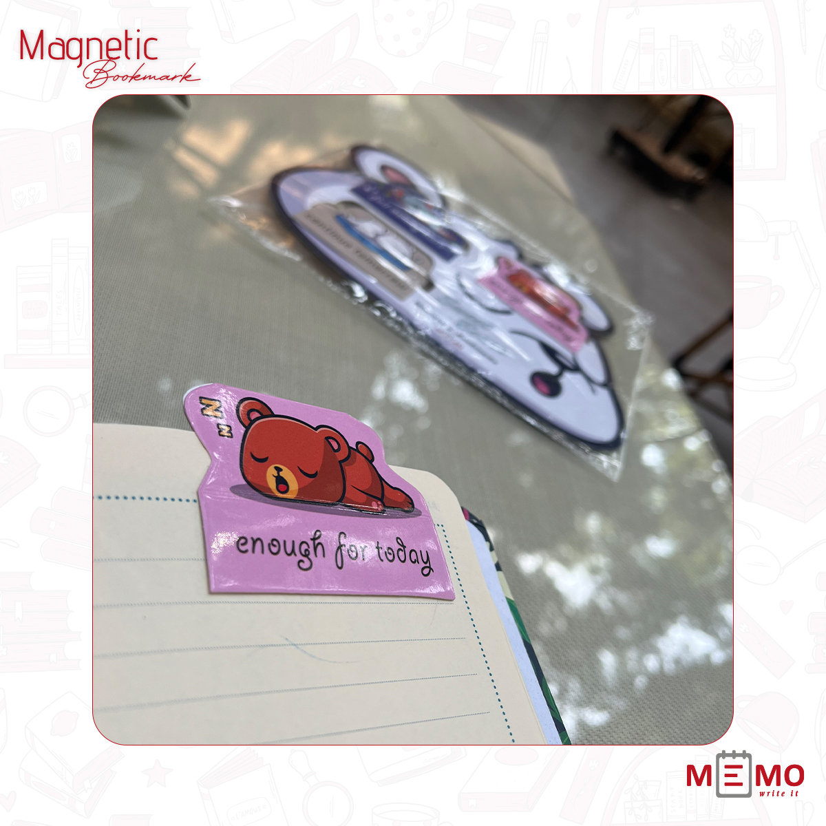 Memo  Magnetic Bookmarks "Sweet Bears" (3 pcs)