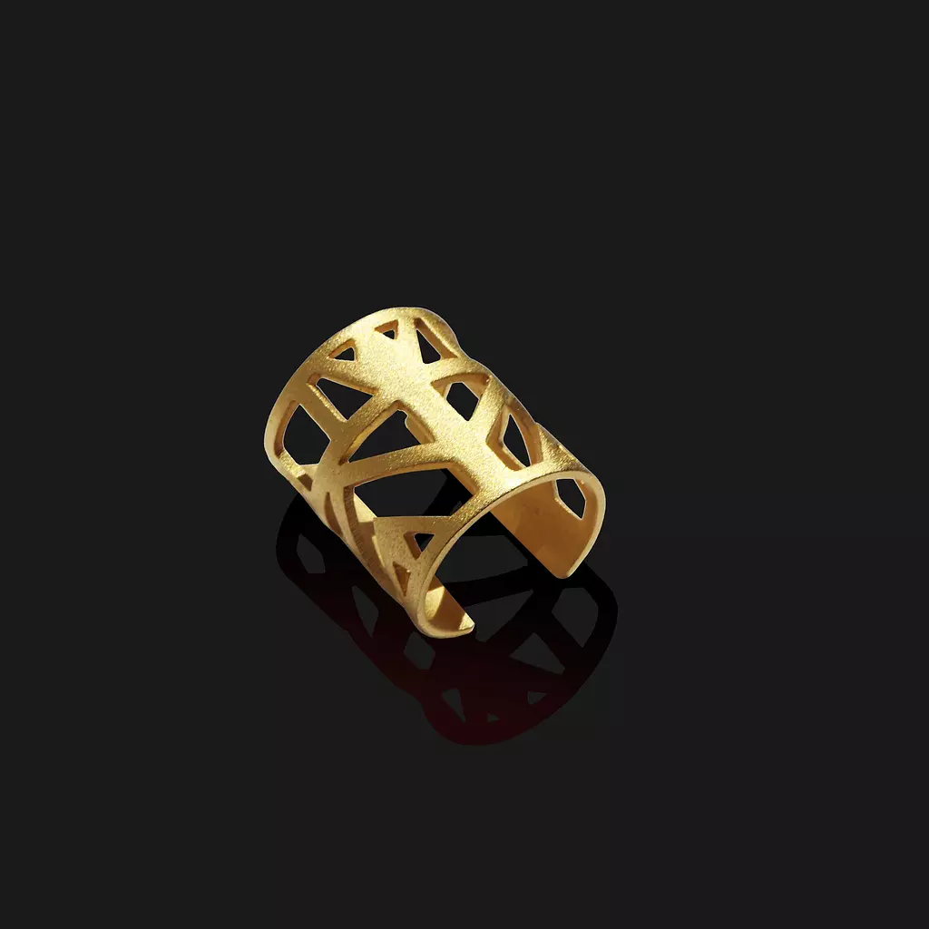 Lotus knuckle ring