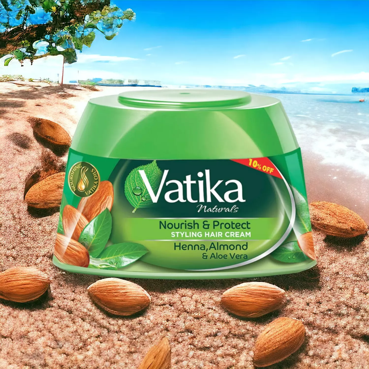 Vatika Hair Cream Nourishes And Protects With Almond And Henna - 140 ml hover image