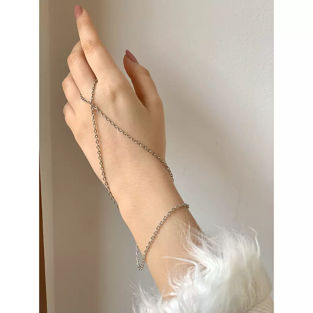 Silver hand chain