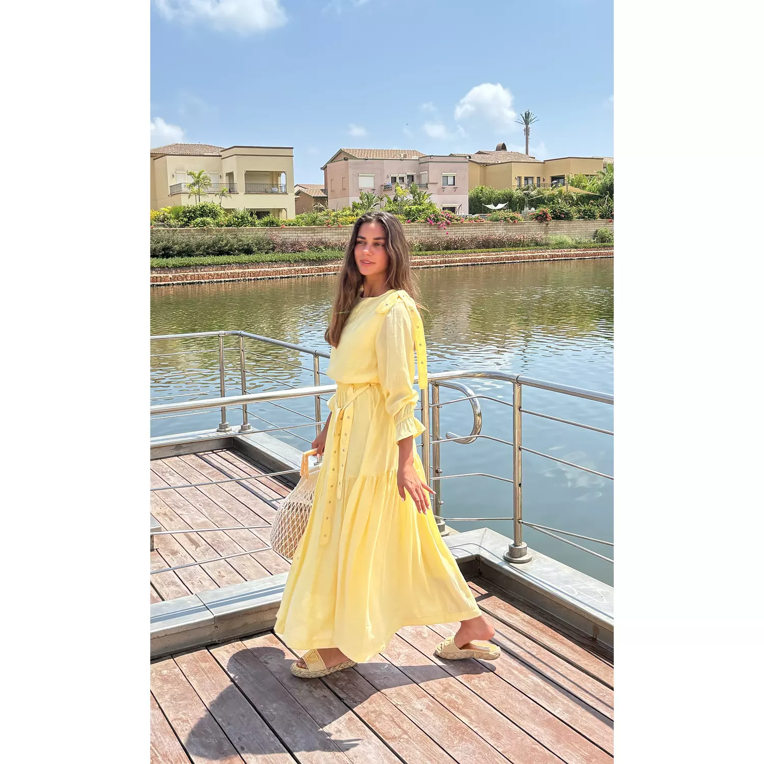 Yellow Daylilly Waisted Dress  hover image