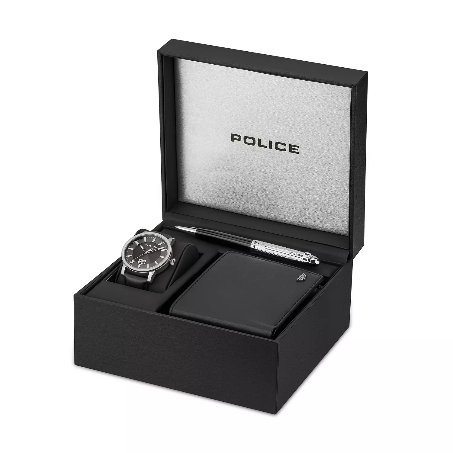 Police Set Box For Men, Watch, Wallet, Pen hover image