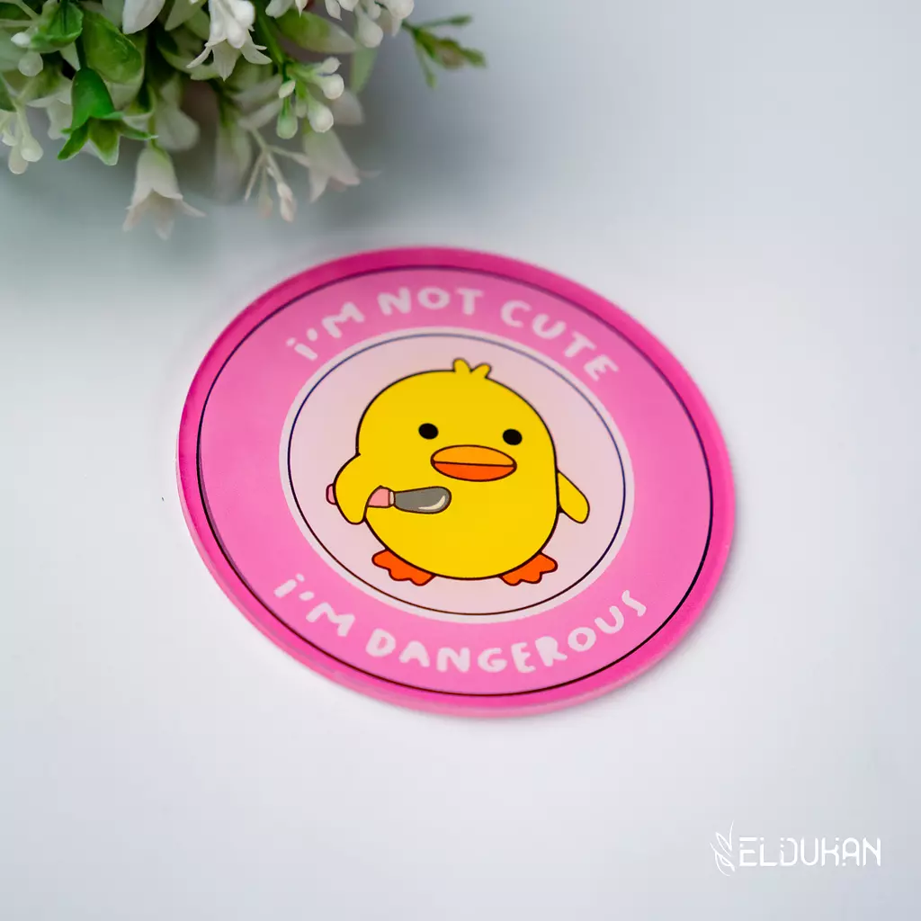 I'm not cute acrylic coaster 