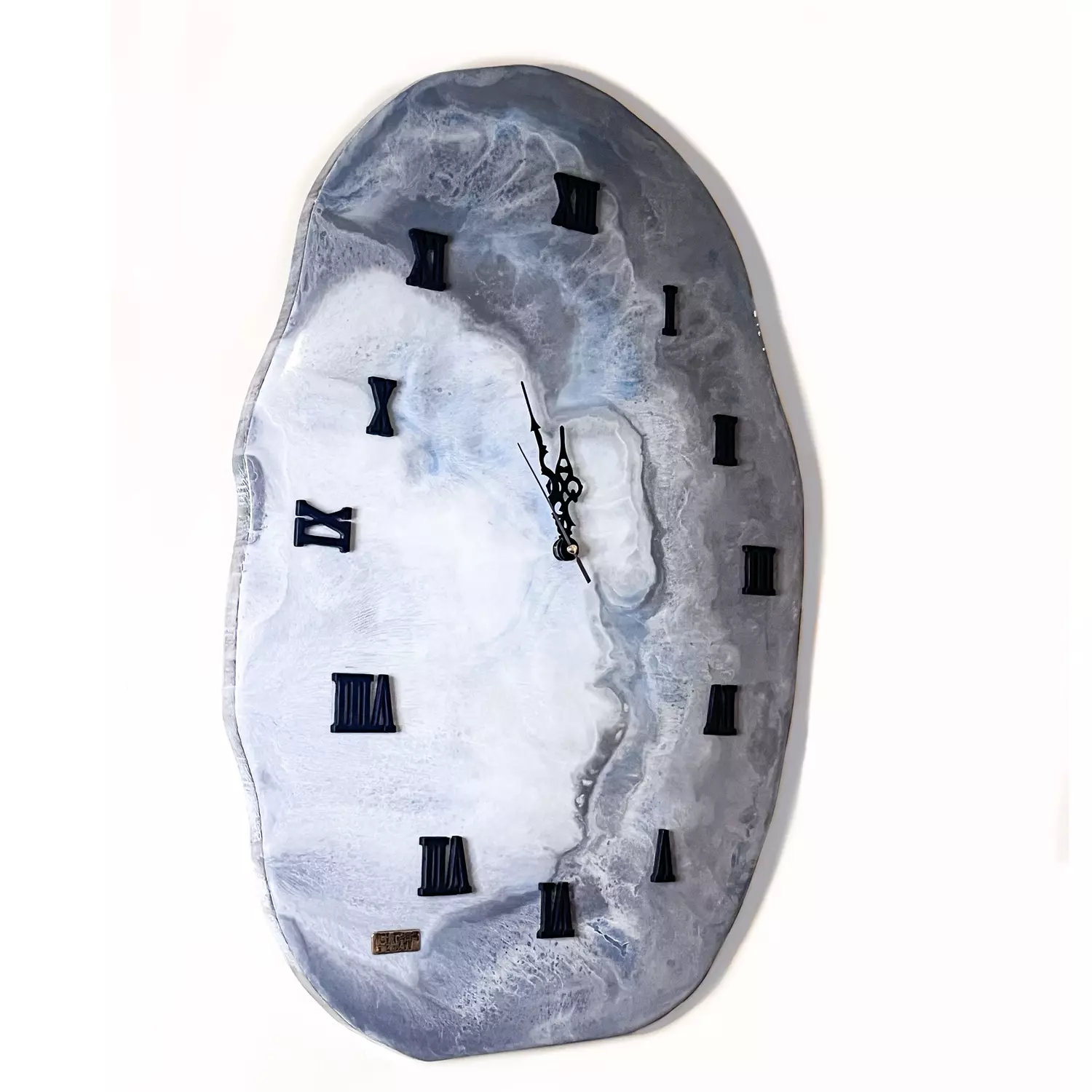 Grey / Blue Agate Wall-Clock-2nd-img