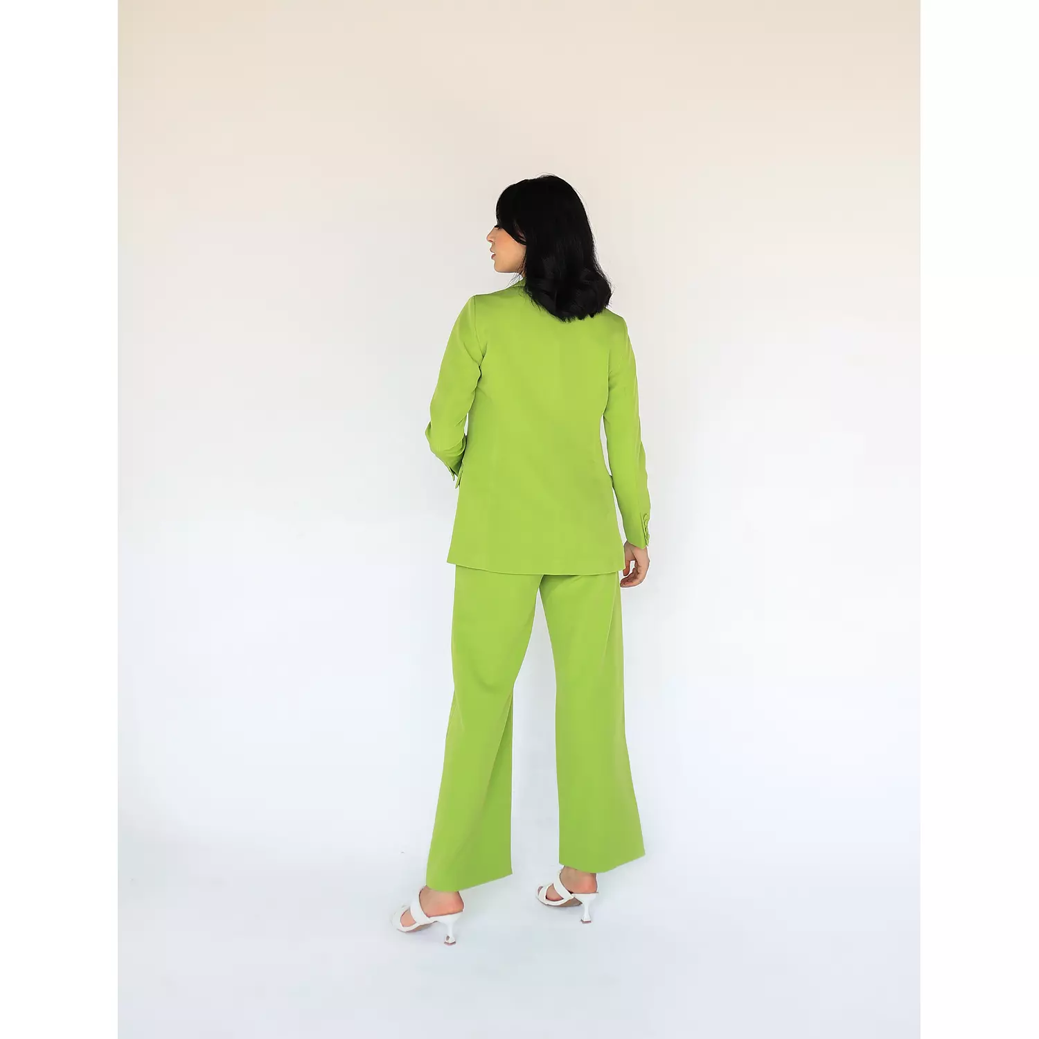 Green Apple Wide-leg Straight Mid Pants 4