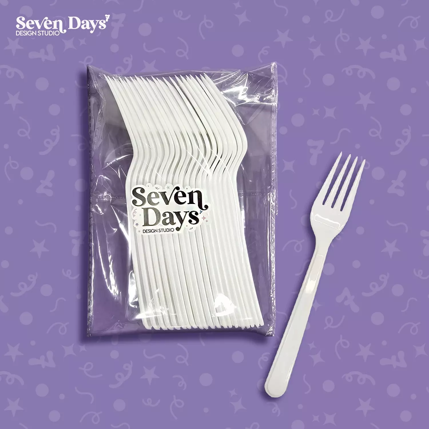 10 Plastic Forks hover image