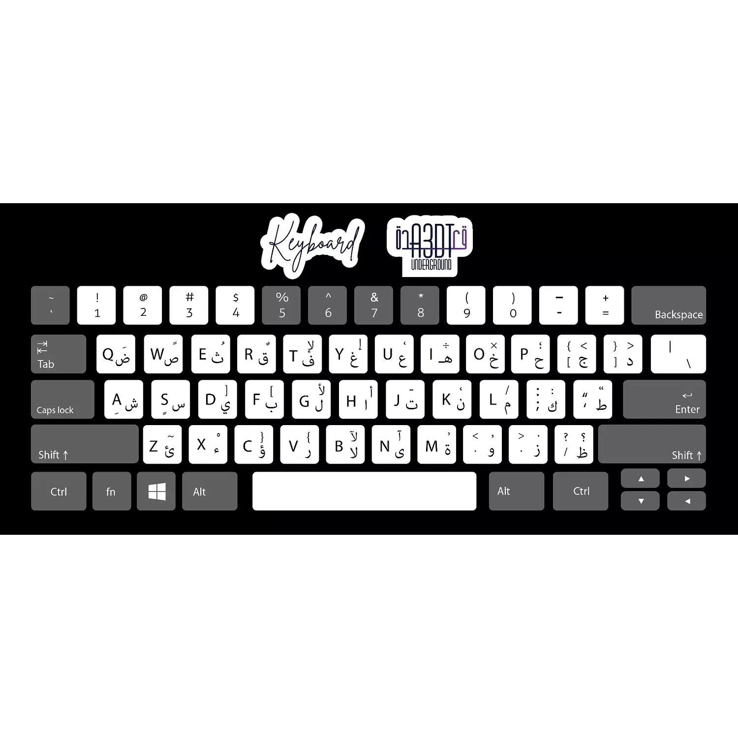 Black & withe keyboard sticker  1