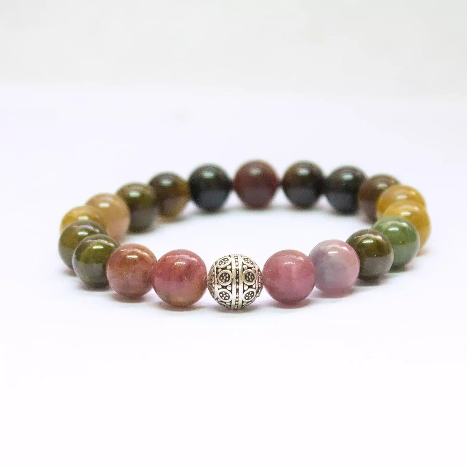 Multicolor Tourmaline Bracelet - 10mm hover image