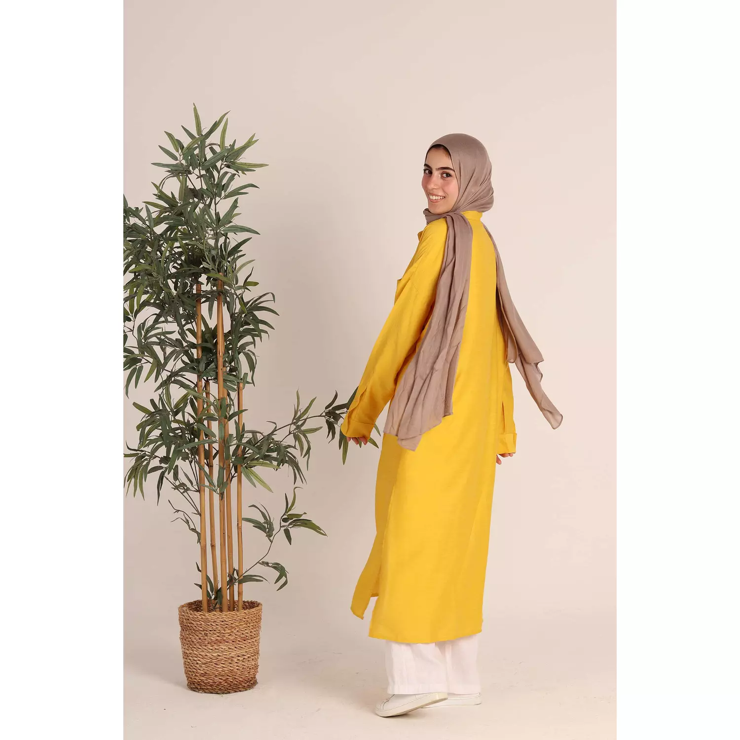 Mustard Linen Shirt 4